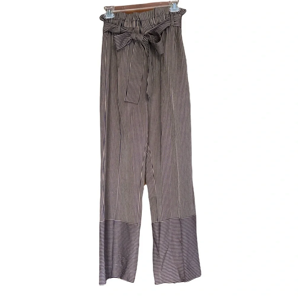 J.Crew Point Sur Paperbag Striped‎ Crop Pants